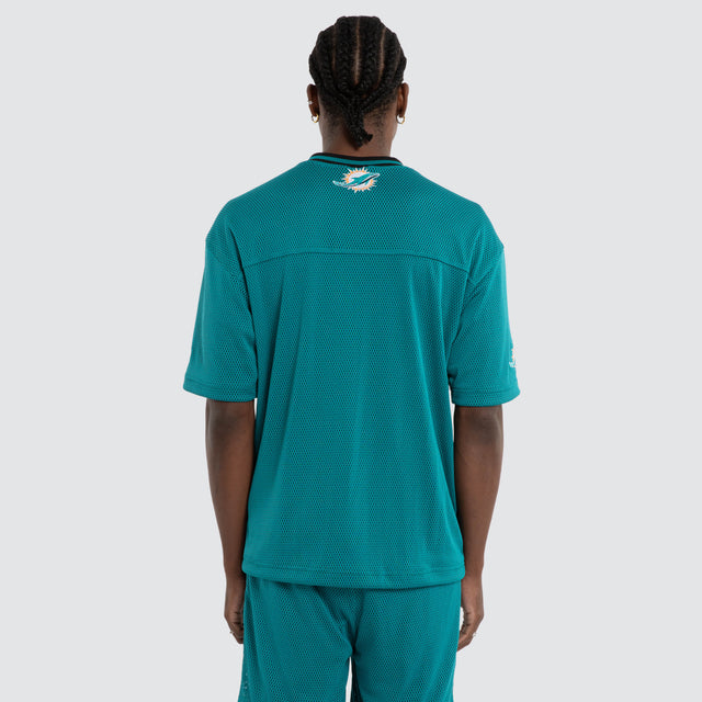Miami Dolphins Dual Mesh Tee Aqua