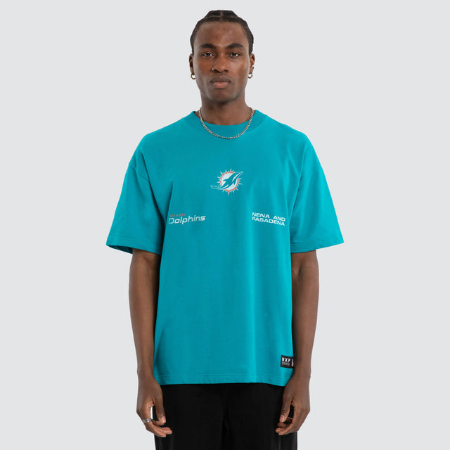 Miami Dolphins Loopback Raptor Tee Teal