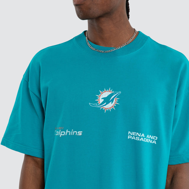 Miami Dolphins Loopback Raptor Tee Teal