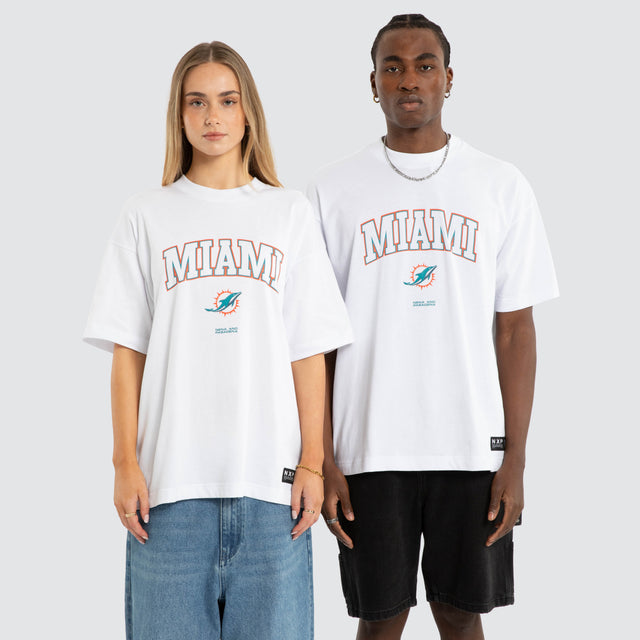 Miami Dolphins Athletic Tee Optical White