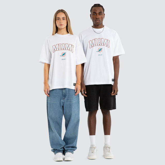 Miami Dolphins Athletic Tee Optical White