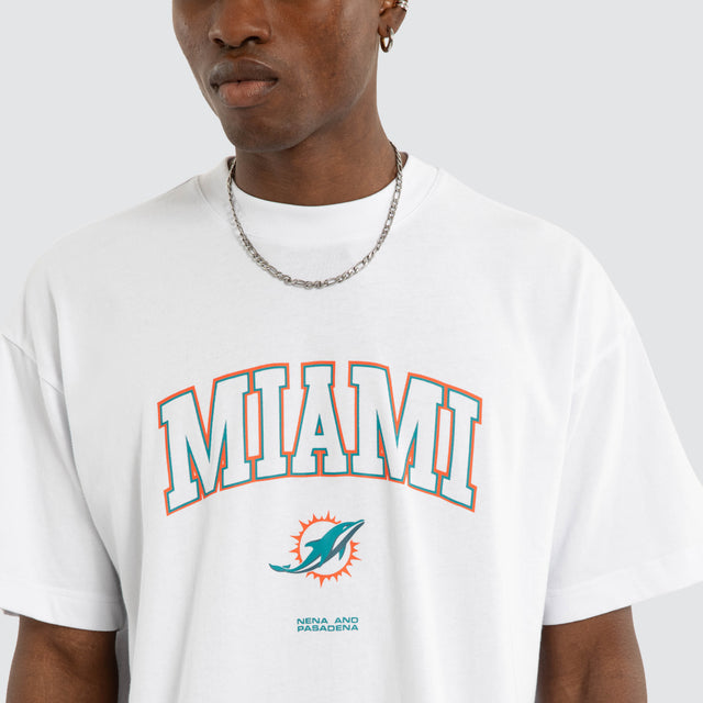 Miami Dolphins Athletic Tee Optical White