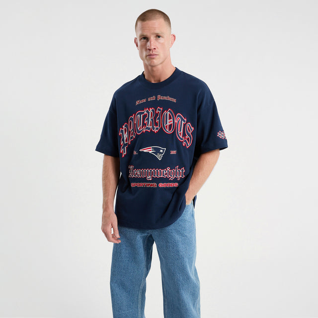 New England Patriots Coach Loopback Tee Navy