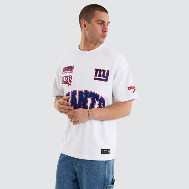 New York Giants NFL Loopback Raptor Tee White