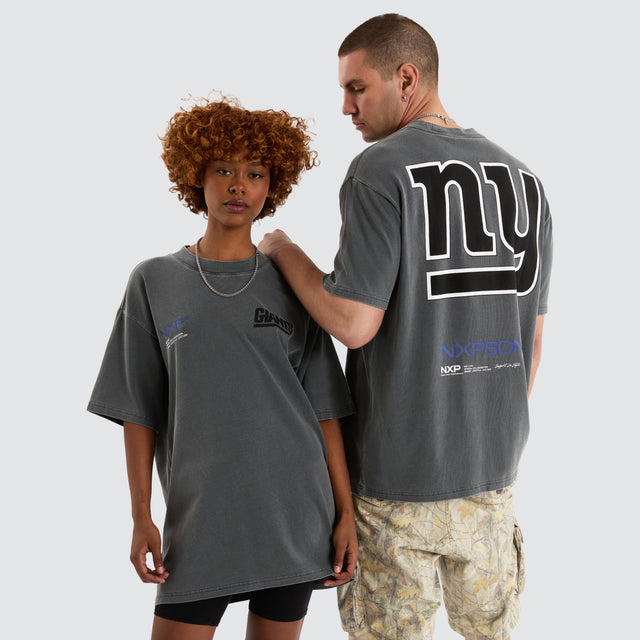 New York Giants NFL Box Fit Tee Pigment Charcoal