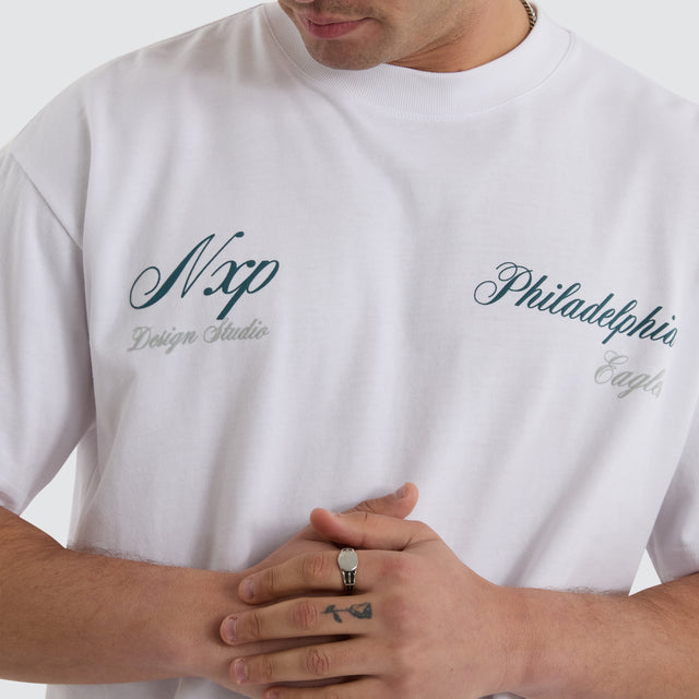 Philadelphia Eagles NFL Raptor Tee White