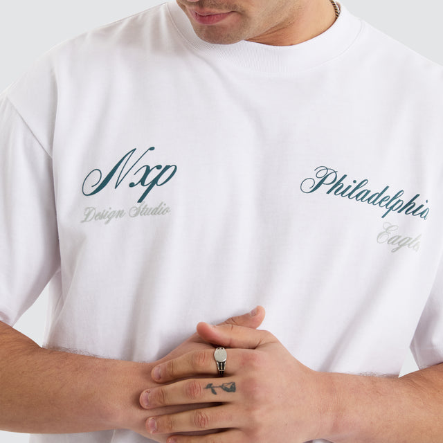 Philadelphia Eagles NFL Raptor Tee White