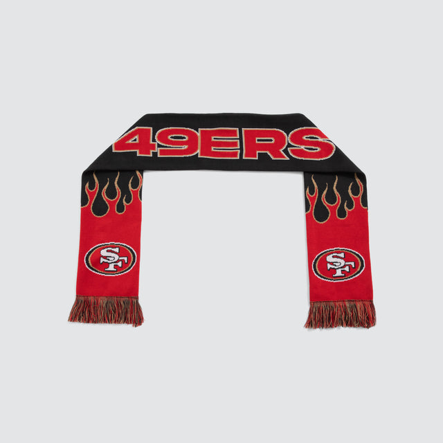 Model wears 49ers Fringe Scarf 49ers Red Scarf in 0 - Image 2