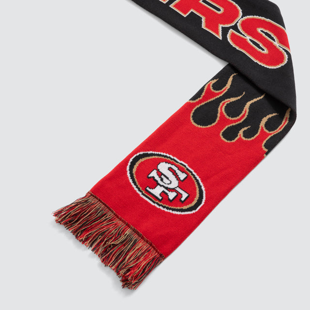 Model wears 49ers Fringe Scarf 49ers Red Scarf in 0 - Image 3