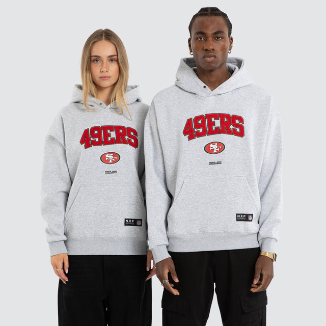 San Francisco 49ers Athletic Box Fit Hoodie Grey Marle