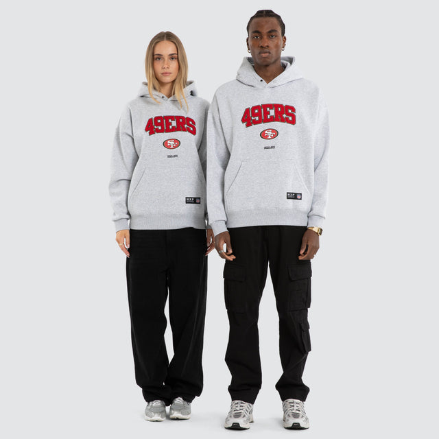 San Francisco 49ers Athletic Box Fit Hoodie Grey Marle