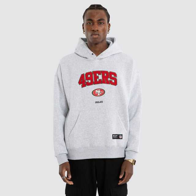 San Francisco 49ers Athletic Box Fit Hoodie Grey Marle