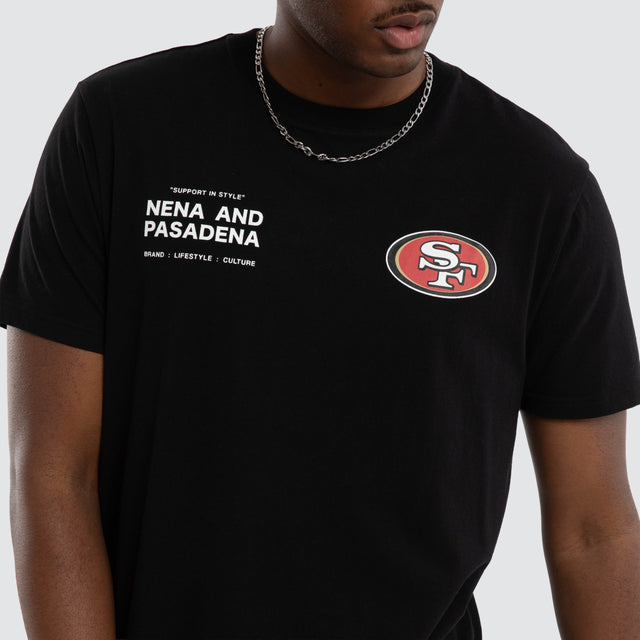 San Francisco 49ers Vertical Tee Jet Black