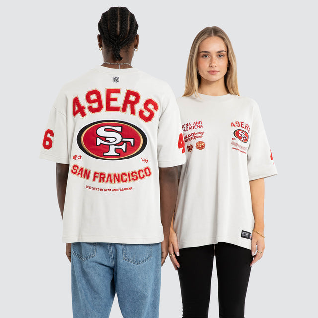 San Francisco 49ers Founded Loopback Tee Glacier Grey