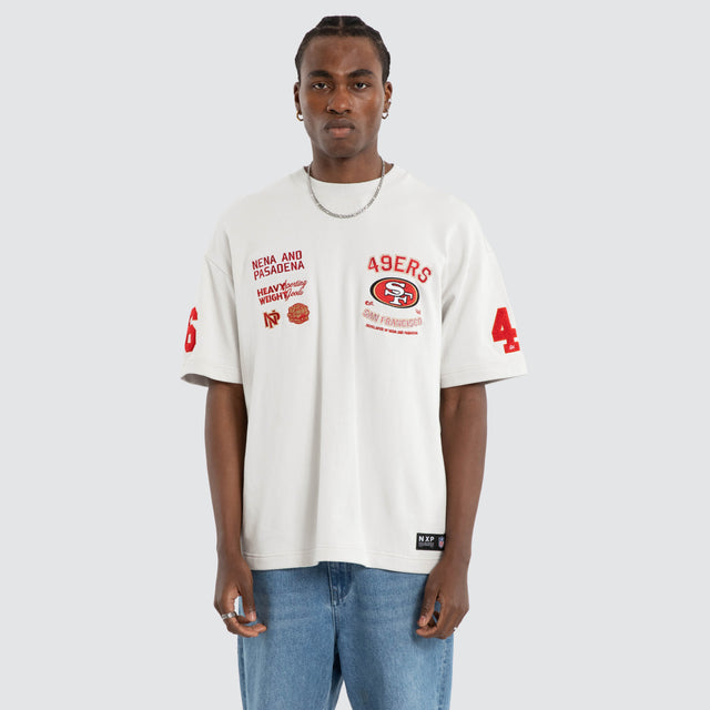 San Francisco 49ers Founded Loopback Tee Glacier Grey