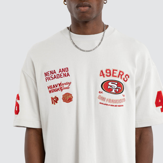San Francisco 49ers Founded Loopback Tee Glacier Grey