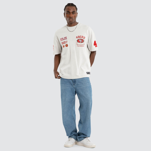 San Francisco 49ers Founded Loopback Tee Glacier Grey