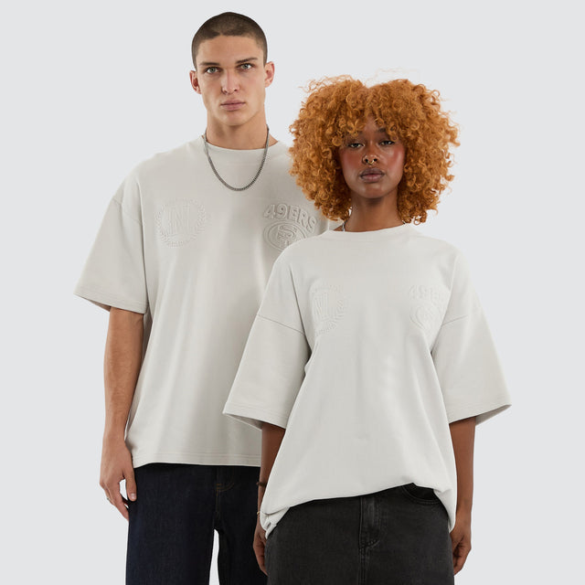 San Francisco 49ers Crest Loopback Tee Glacier Grey