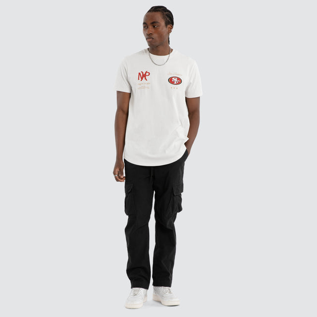 San Francisco 49ERS Script Tee Glacier Grey
