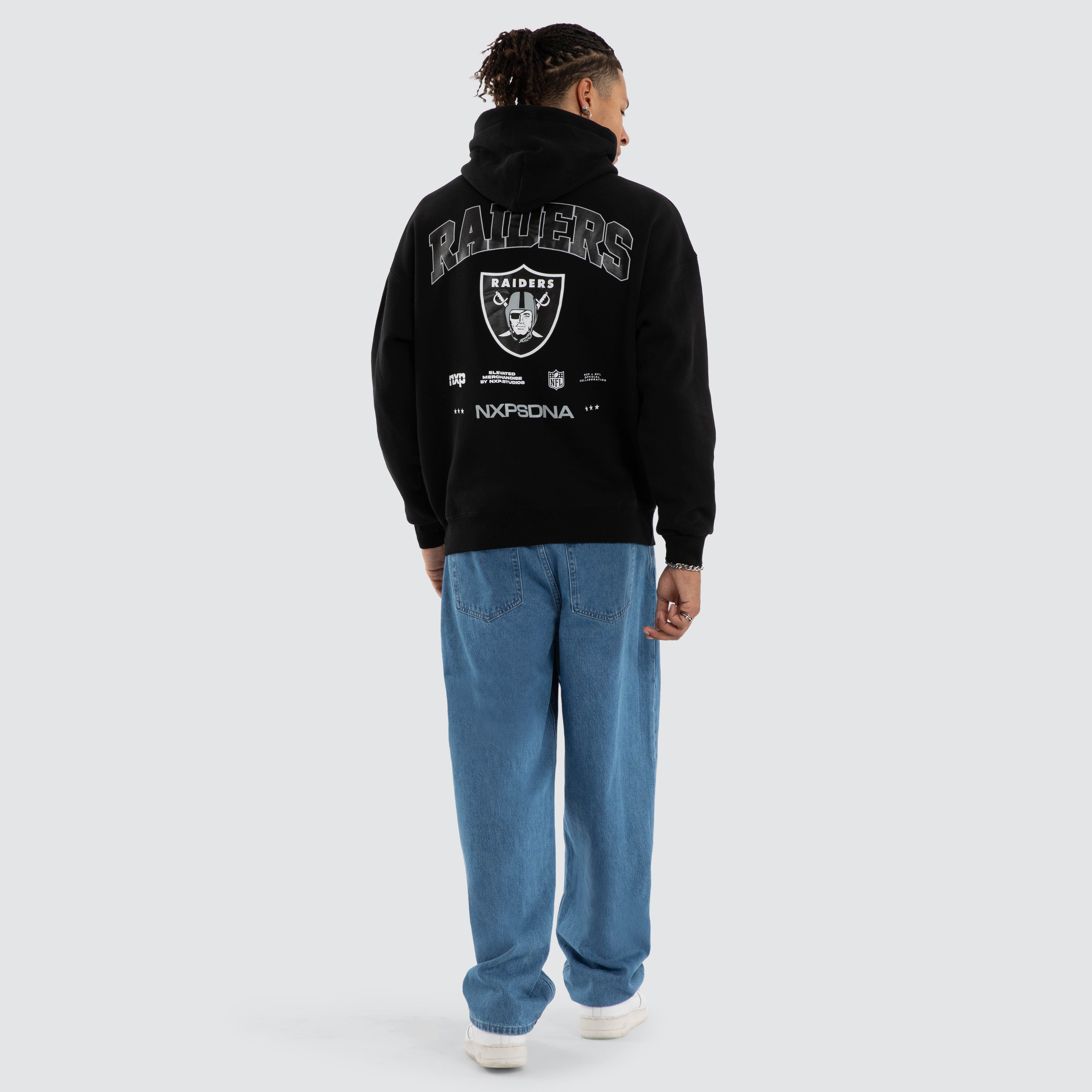 Raiders Relaxed Hoodie Jet Black | NXP