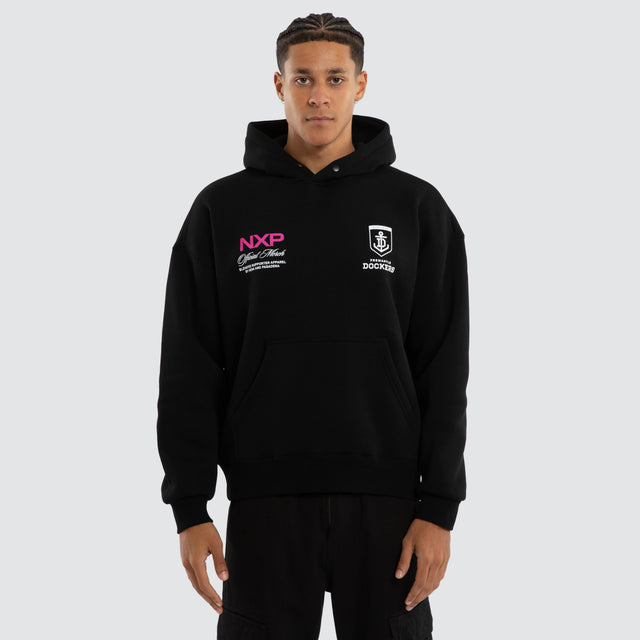 Fremantle Dockers Grand Box Fit Hoodie Jet Black