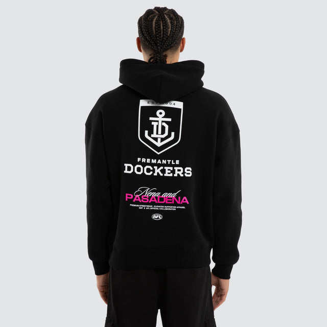 Fremantle Dockers Grand Box Fit Hoodie Jet Black
