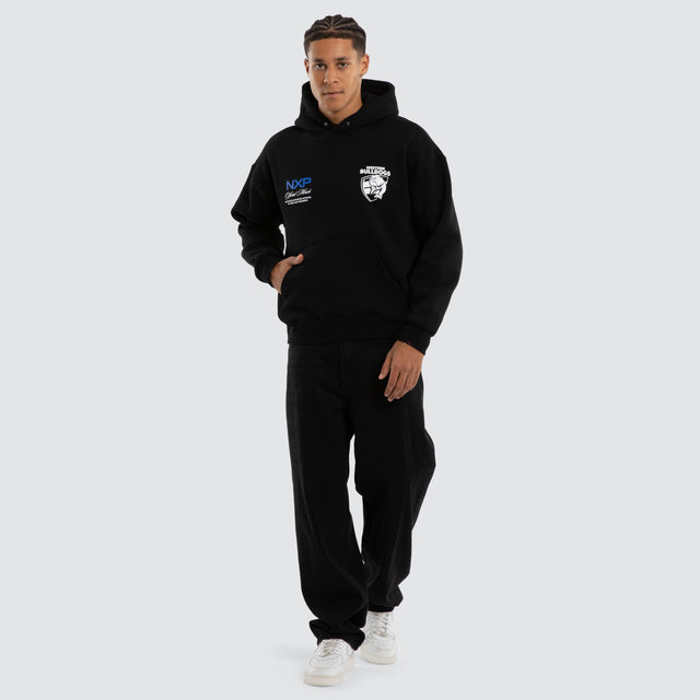 Western Bulldogs Grand Box Fit Hoodie Jet Black