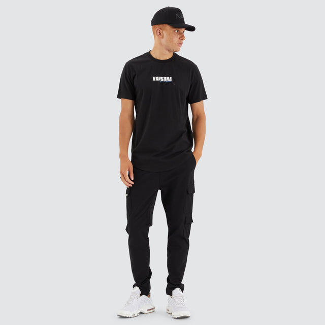 Ether Dual Curved Tee Jet Black