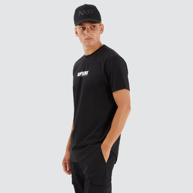 Ether Dual Curved Tee Jet Black