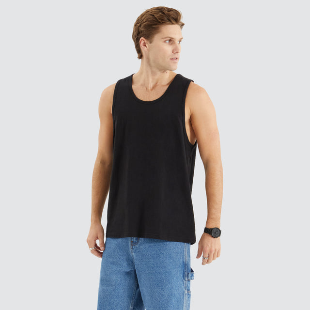 Asheville Relaxed Singlet Jet Black