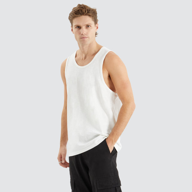 Asheville Relaxed Singlet Natural White