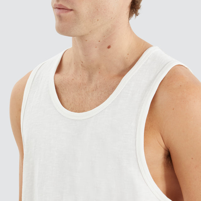 Asheville Relaxed Singlet Natural White