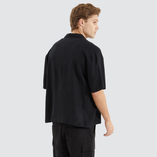 Limited Oversized Dress Shirt Jet Black