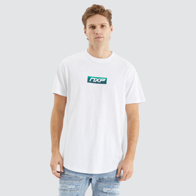 Station Dual Curved Tee Optical White