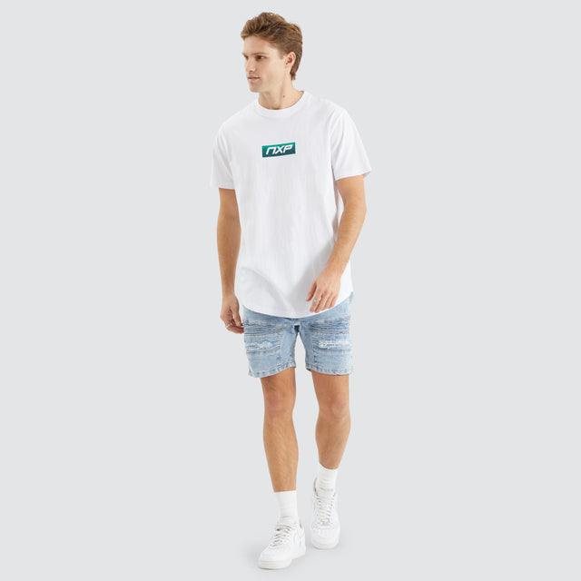 Station Dual Curved Tee Optical White