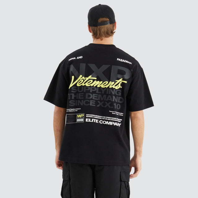 Demand Street Tee Jet Black