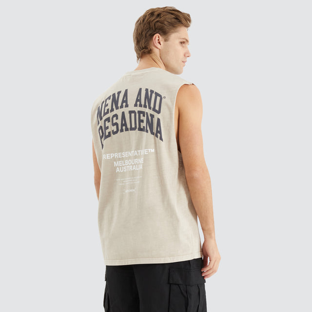 Overtaking Relaxed Muscle Tee Pigment Silver Grey