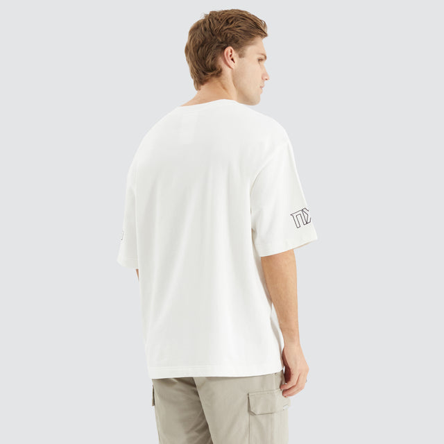 Armband Loopback Oversized Tee Natural White