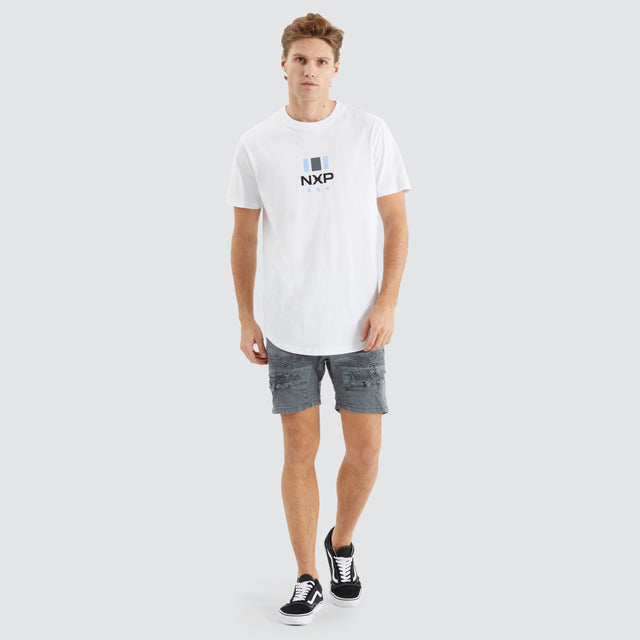 Line Dual Curved Tee Optical White