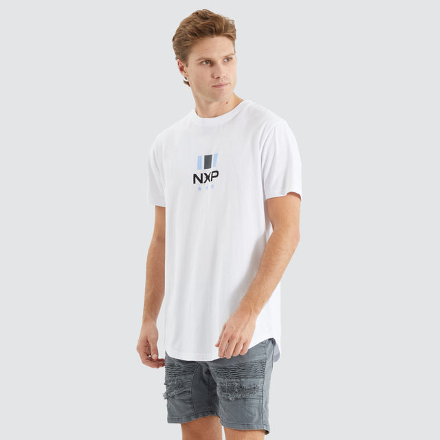 Line Dual Curved Tee Optical White