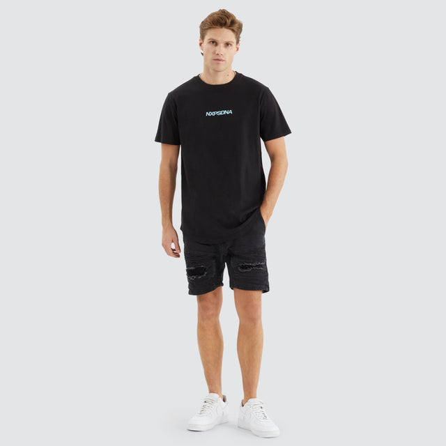 Sine Dual Curved Tee Jet Black