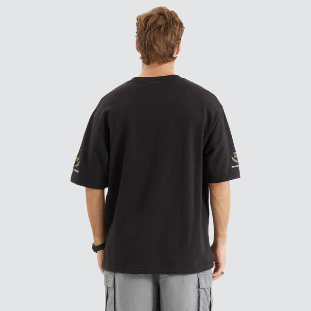 Fatal Loopback Oversized Tee Jet Black