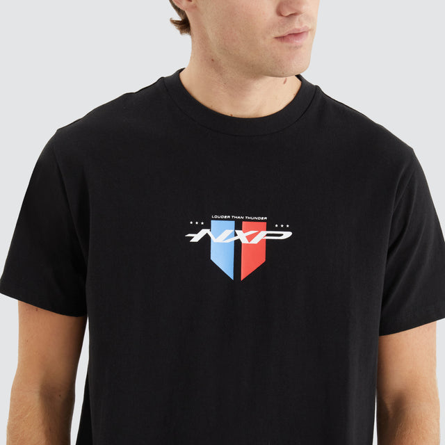 Wingman Dual Curved Tee Jet Black