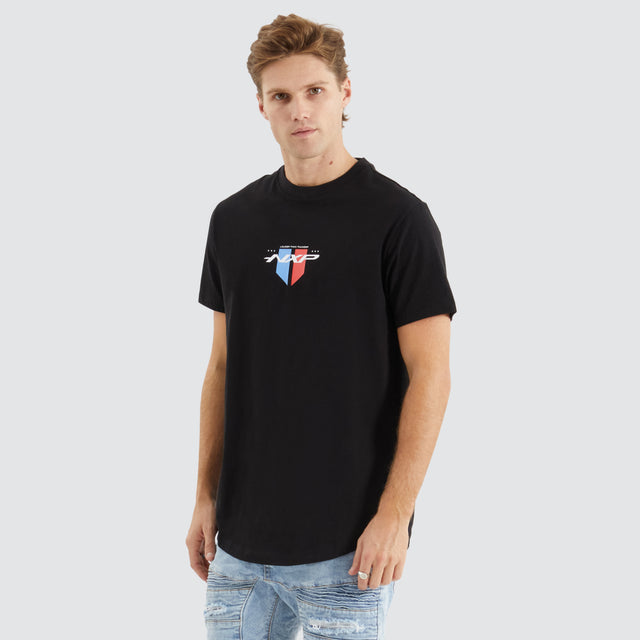 Wingman Dual Curved Tee Jet Black