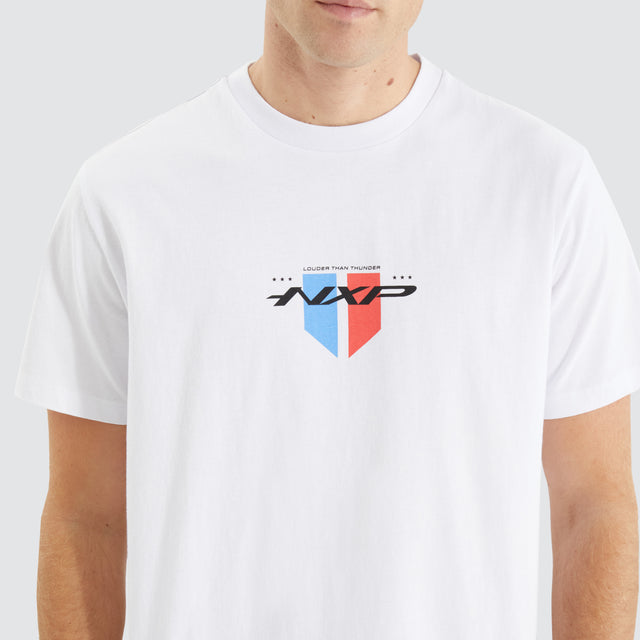 Wingman Dual Curved Tee Optical White