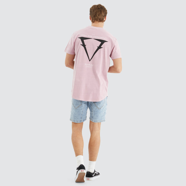 Data Dual Curved Tee Pigment Pink