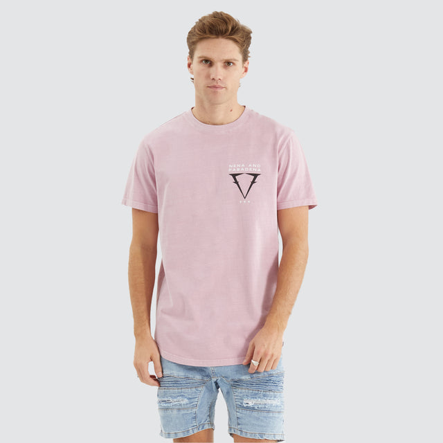 Data Dual Curved Tee Pigment Pink