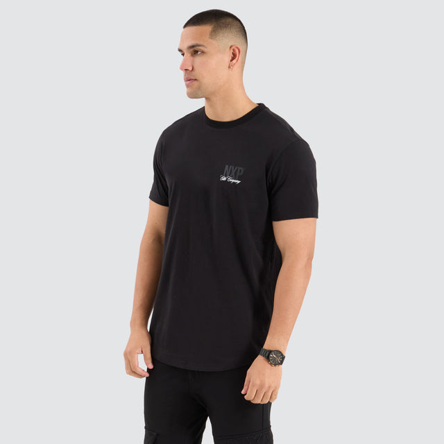 Spur Dual Curved Tee Jet Black