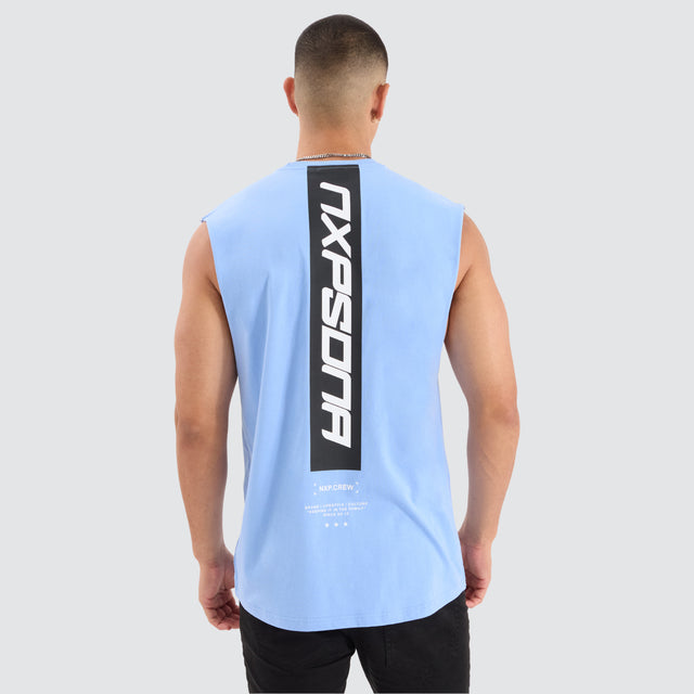 Station Scoop Back Muscle Vista Blue