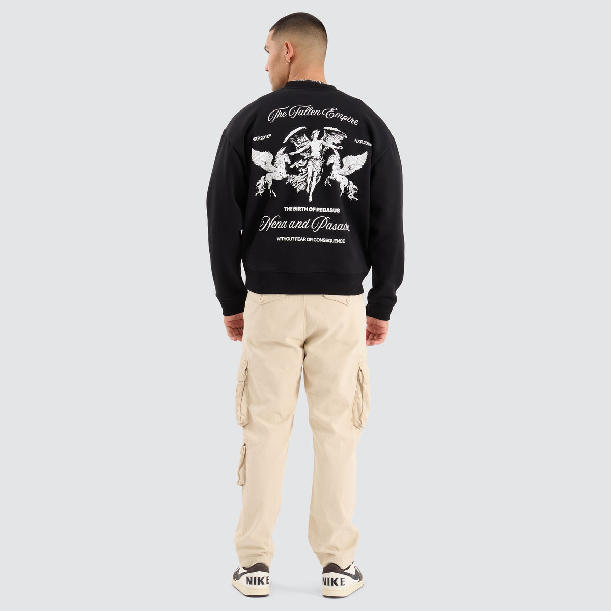 Cattle Box Fit Sweater in Jet Black | NXP
